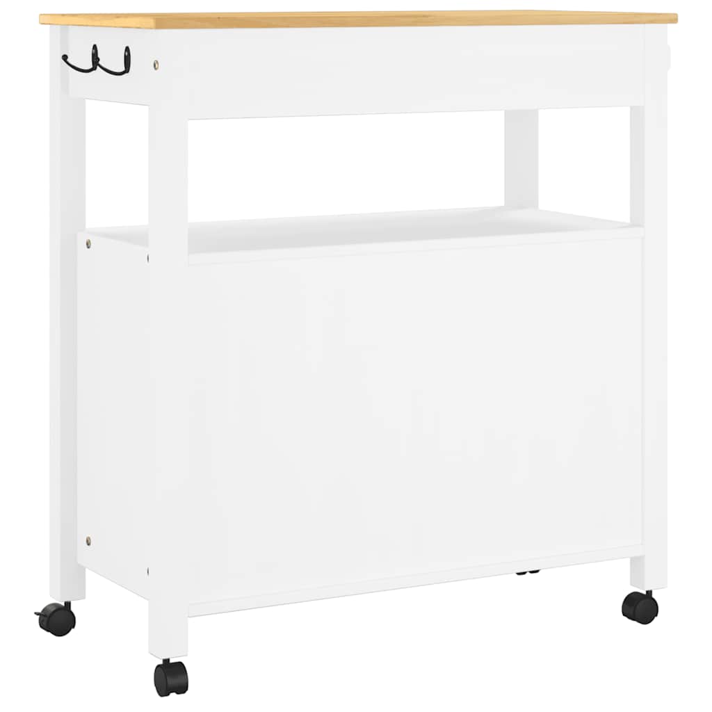 Kitchen Trolley MONZA 84x40x88.5 cm Solid Wood Pine