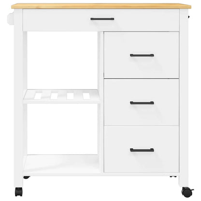 Kitchen Trolley MONZA 84x40x88.5 cm Solid Wood Pine