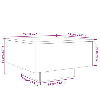 Coffee Table Sonoma Oak 55x55x31 cm Engineered Wood