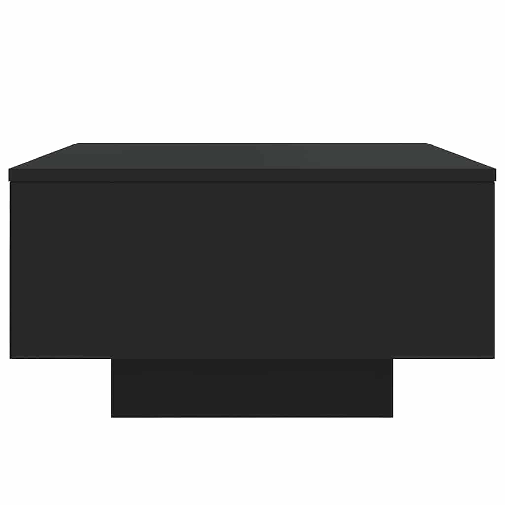 Coffee Table with LED Lights Black 55x55x31 cm