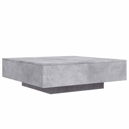 Coffee Table with LED Lights Concrete Grey 100x100x31 cm