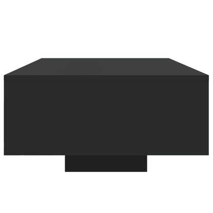 Coffee Table with LED Lights Black 85x55x31 cm