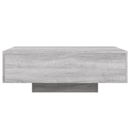 Coffee Table with LED Lights Grey Sonoma 85x55x31 cm