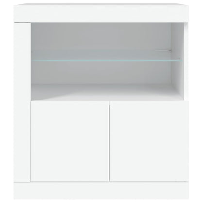 Sideboard with LED Lights White 60,5x37x67 cm