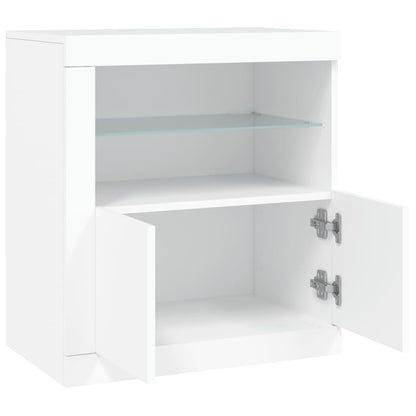 Sideboard with LED Lights White 60,5x37x67 cm