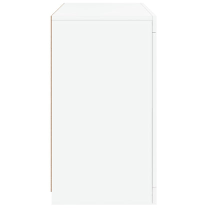 Sideboard with LED Lights White 60.5x37x67 cm