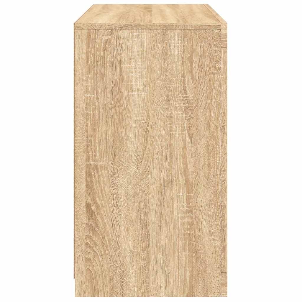Sideboard with LED Lights Sonoma Oak 60.5x37x67 cm