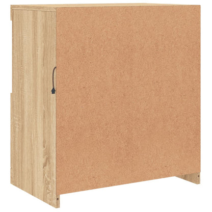 Sideboard with LED Lights Sonoma Oak 60.5x37x67 cm