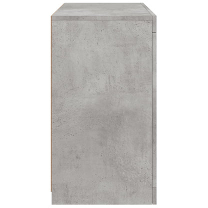 Sideboard with LED Lights Concrete Grey 60,5x37x67 cm