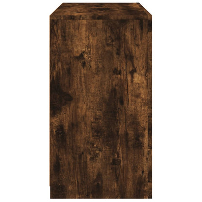 Sideboard with LED Lights Smoked Oak 60.5x37x67 cm