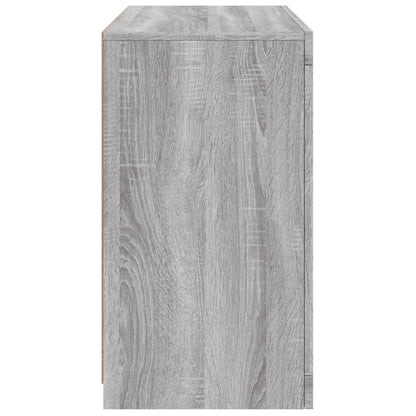 Sideboard with LED Lights Grey Sonoma 60.5x37x67 cm