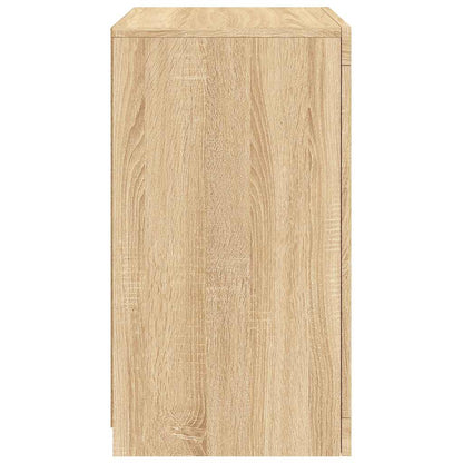 Side Cabinet with LED Lights Sonoma Oak Engineered Wood