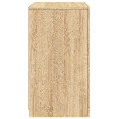 Side Cabinets with LED Lights 2 pcs Sonoma Oak Engineered Wood