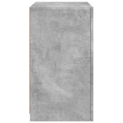 Side Cabinets with LED Lights 2 pcs Concrete Grey