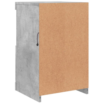 Side Cabinets with LED Lights 2 pcs Concrete Grey Engineered Wood