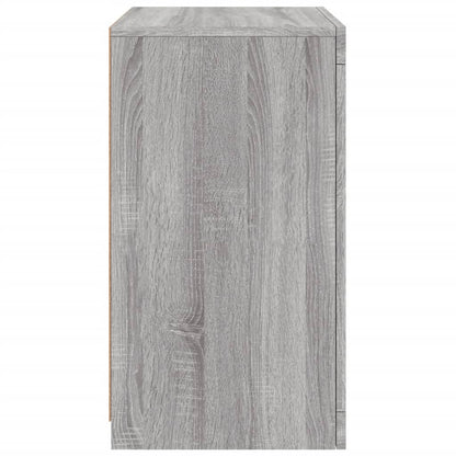 Side Cabinets with LED Lights 2 pcs Grey Sonoma Engineered Wood