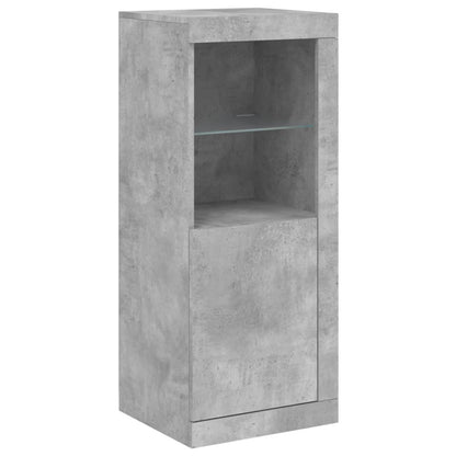 Sideboard with LED Lights Concrete Grey 41x37x100 cm
