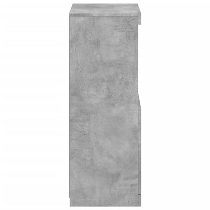 Sideboard with LED Lights Concrete Grey 41x37x100 cm