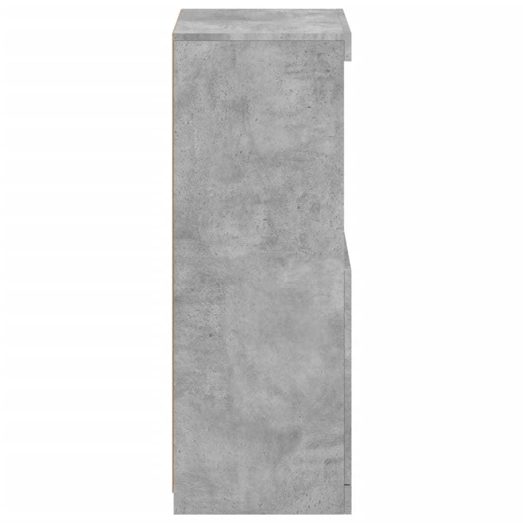 Sideboard with LED Lights Concrete Grey 41x37x100 cm