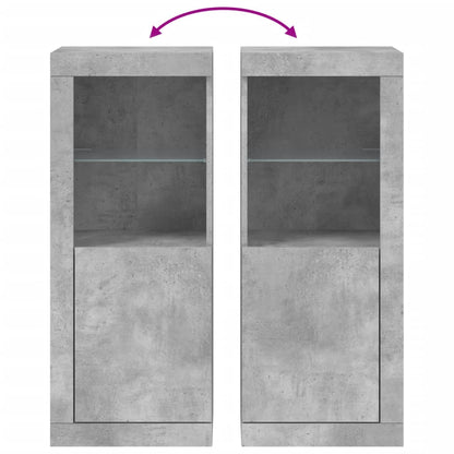 Sideboard with LED Lights Concrete Grey 41x37x100 cm