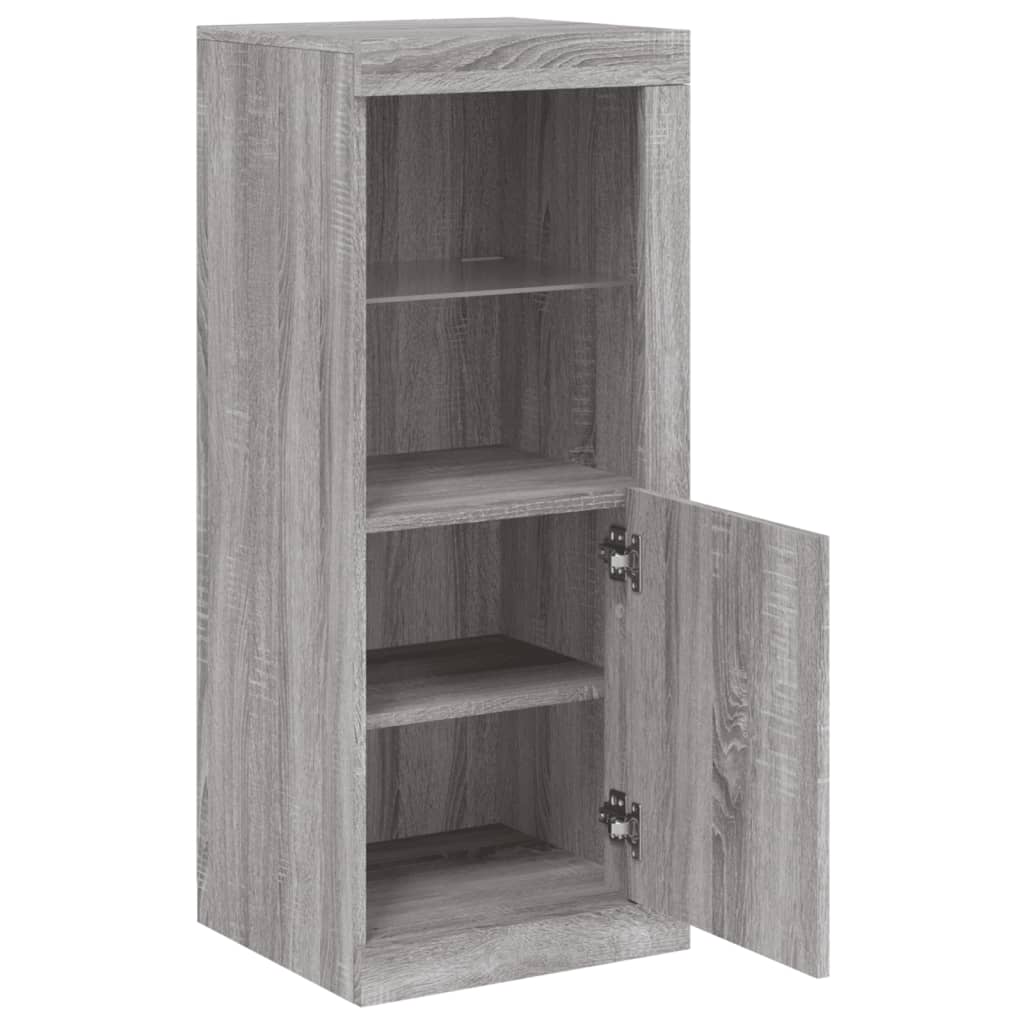 Sideboard with LED Lights Grey Sonoma 41x37x100 cm