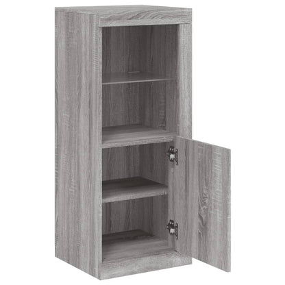 Sideboard with LED Lights Grey Sonoma 41x37x100 cm
