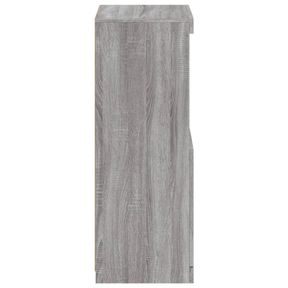 Sideboard with LED Lights Grey Sonoma 41x37x100 cm