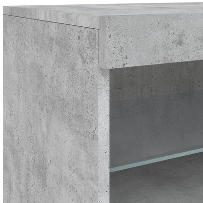 Sideboard with LED Lights Concrete Grey 60x37x67 cm
