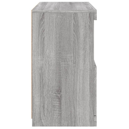 Sideboard with LED Lights Grey Sonoma 60x37x67 cm