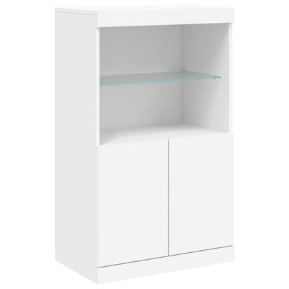 Sideboard with LED Lights White 60,5x37x100 cm