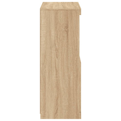 Sideboard with LED Lights Sonoma Oak 60,5x37x100 cm