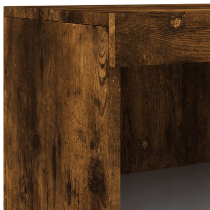Sideboard with LED Lights Smoked Oak 60,5x37x100 cm