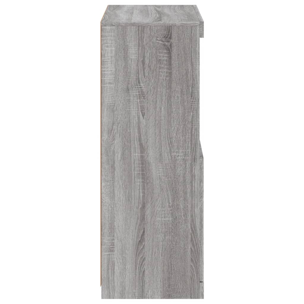Sideboard with LED Lights Grey Sonoma 60,5x37x100 cm