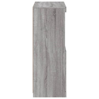 Sideboard with LED Lights Grey Sonoma 60,5x37x100 cm