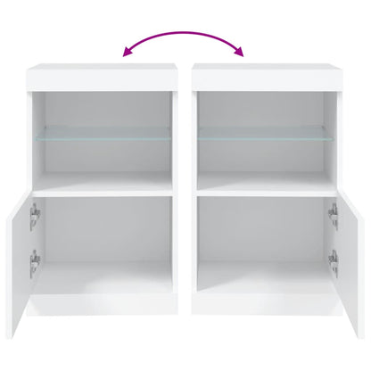 Sideboard with LED Lights White 41x37x67 cm