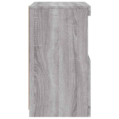 Sideboard with LED Lights Grey Sonoma 41x37x67 cm