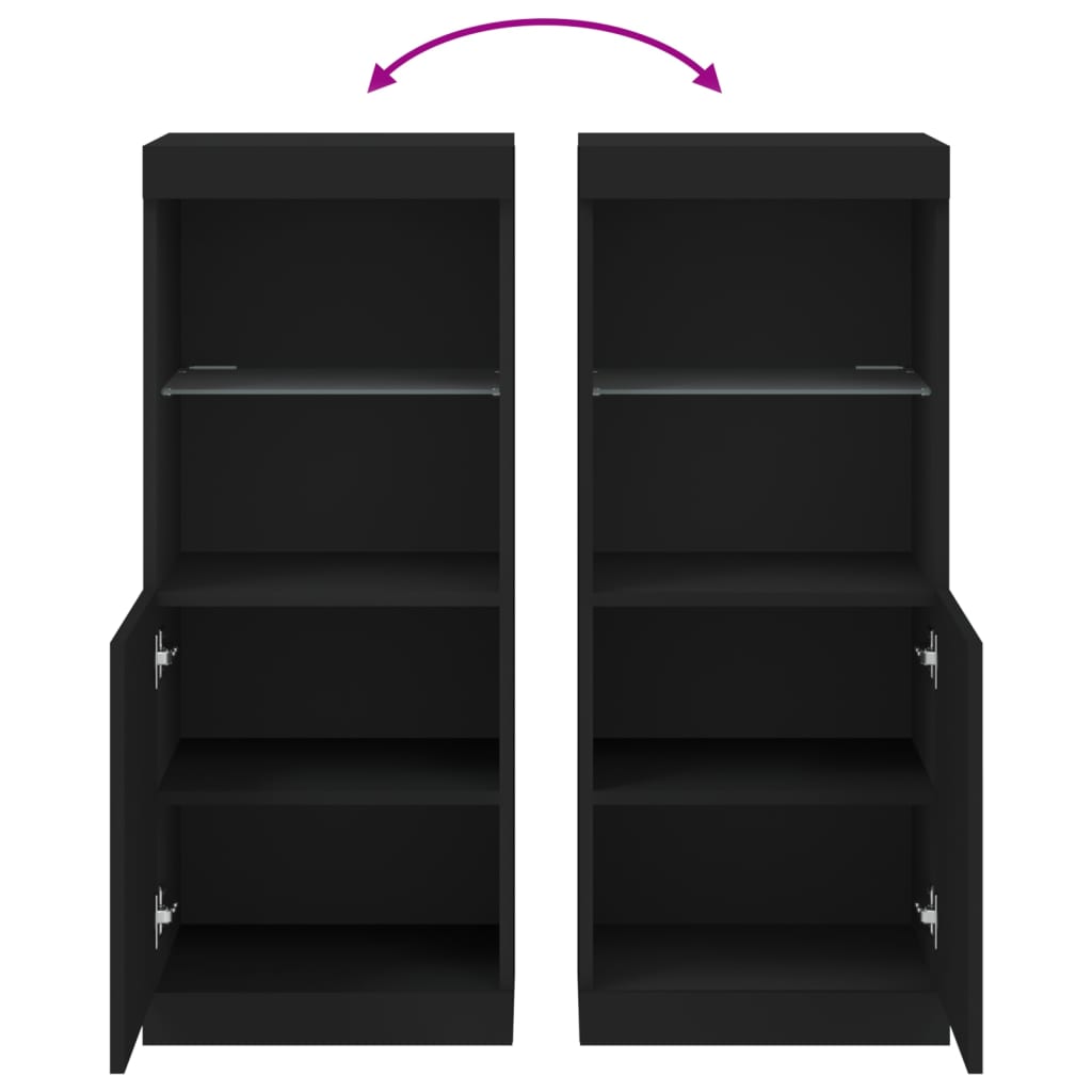 Sideboard | Black | Engineered wood, Glass | Medium | Sideboard