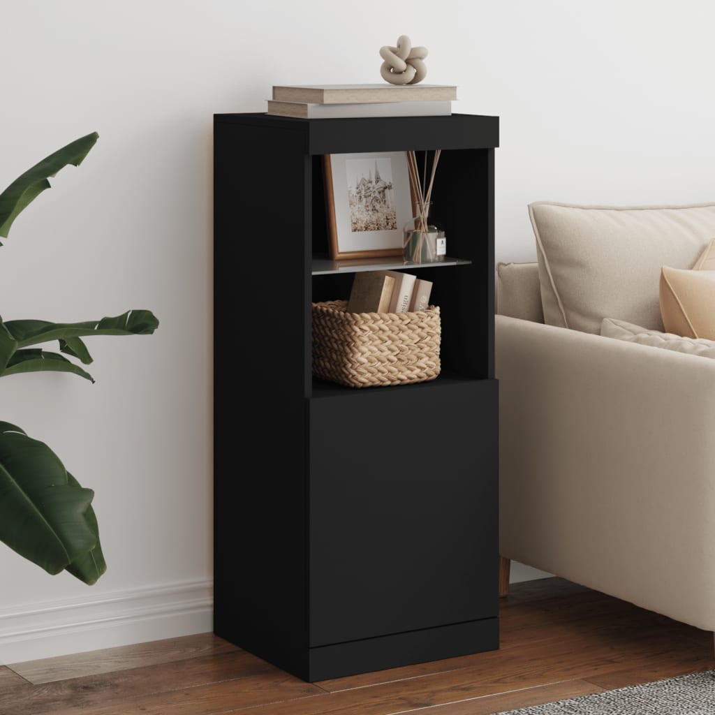 Sideboard | Black | Engineered wood, Glass | Medium | Sideboard