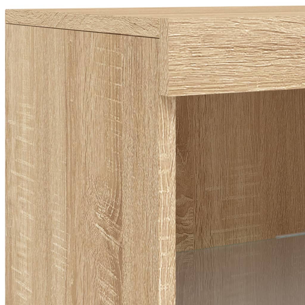 Sideboard with LED Lights Sonoma Oak 41x37x100 cm