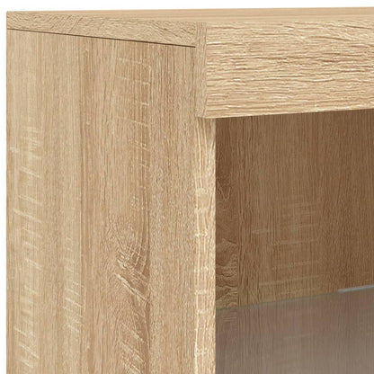 Sideboard with LED Lights Sonoma Oak 41x37x100 cm