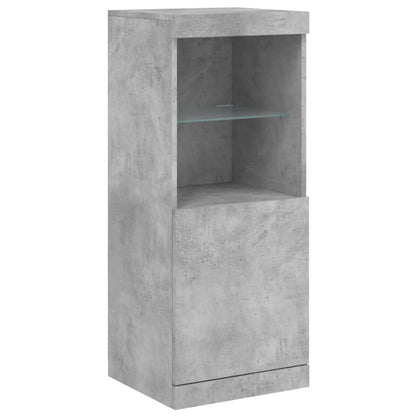 Sideboard with LED Lights Concrete Grey 41x37x100 cm