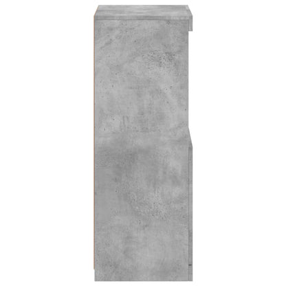 Sideboard with LED Lights Concrete Grey 41x37x100 cm