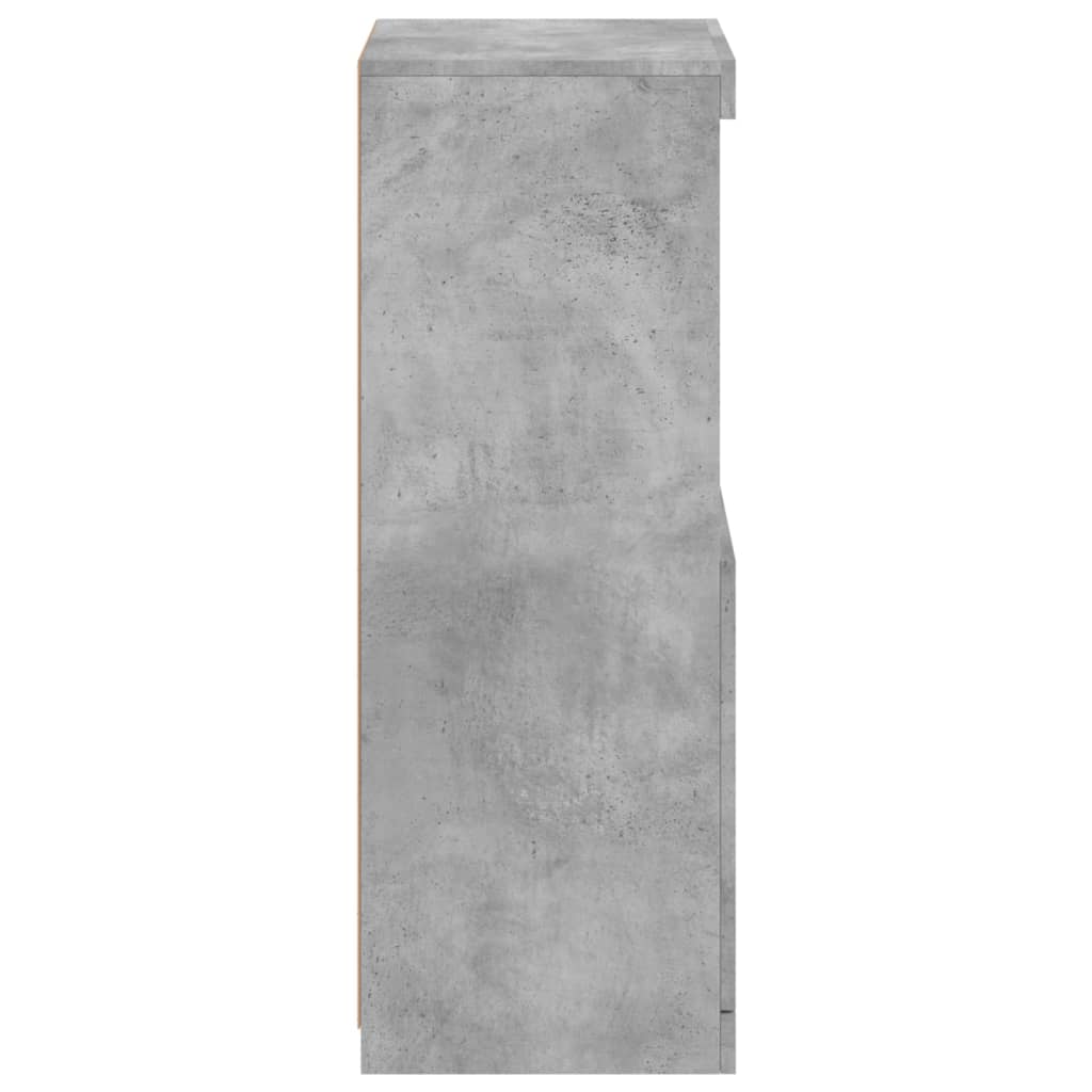 Sideboard with LED Lights Concrete Grey 41x37x100 cm