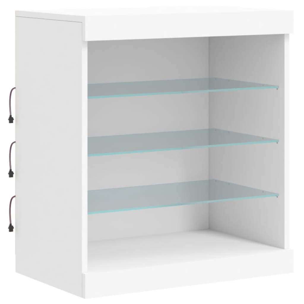 Sideboard with LED Lights White 60,5x37x67 cm