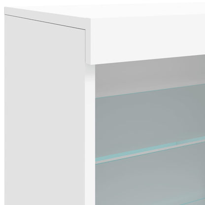 Sideboard with LED Lights White 60,5x37x67 cm