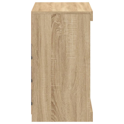 Sideboard with LED Lights Sonoma Oak 60,5x37x67 cm
