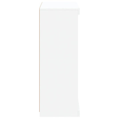Sideboard with LED Lights White 60.5x37x100 cm