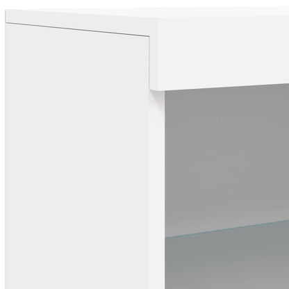 Sideboard with LED Lights White 60,5x37x100 cm