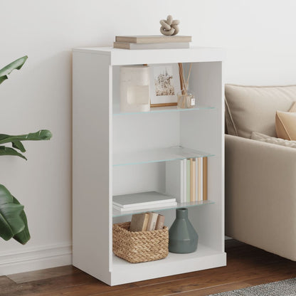 Sideboard with LED Lights White 60,5x37x100 cm