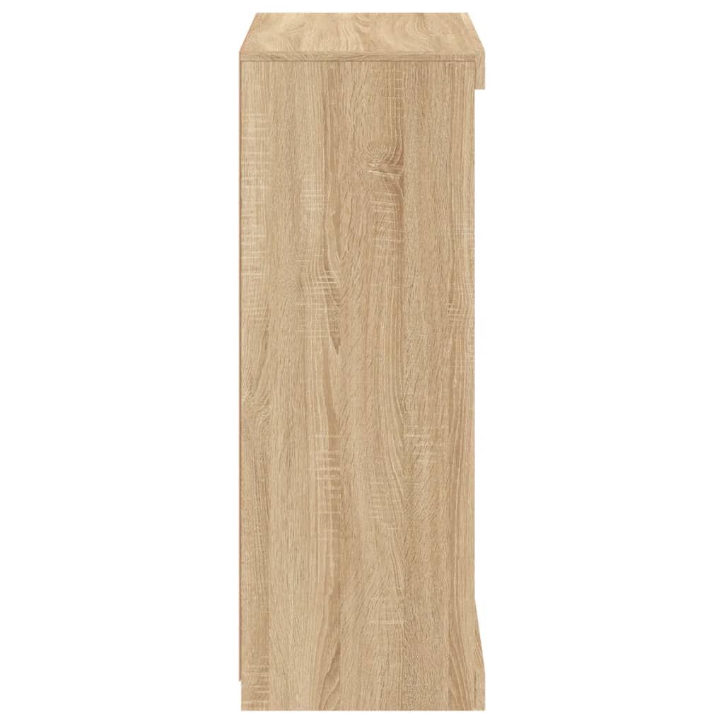 Sideboard with LED Lights Sonoma Oak 60,5x37x100 cm